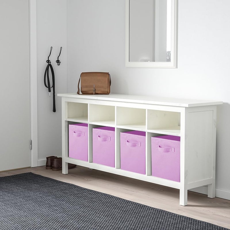 PowerKing Collapsible Storage Cubes with Handles, Fabric Foldable Bins for Closet Shelves, Durable Organization Storage Bins, 10.5'' x 11'' x 10.5'', 2 Pack, Pink - Image 3